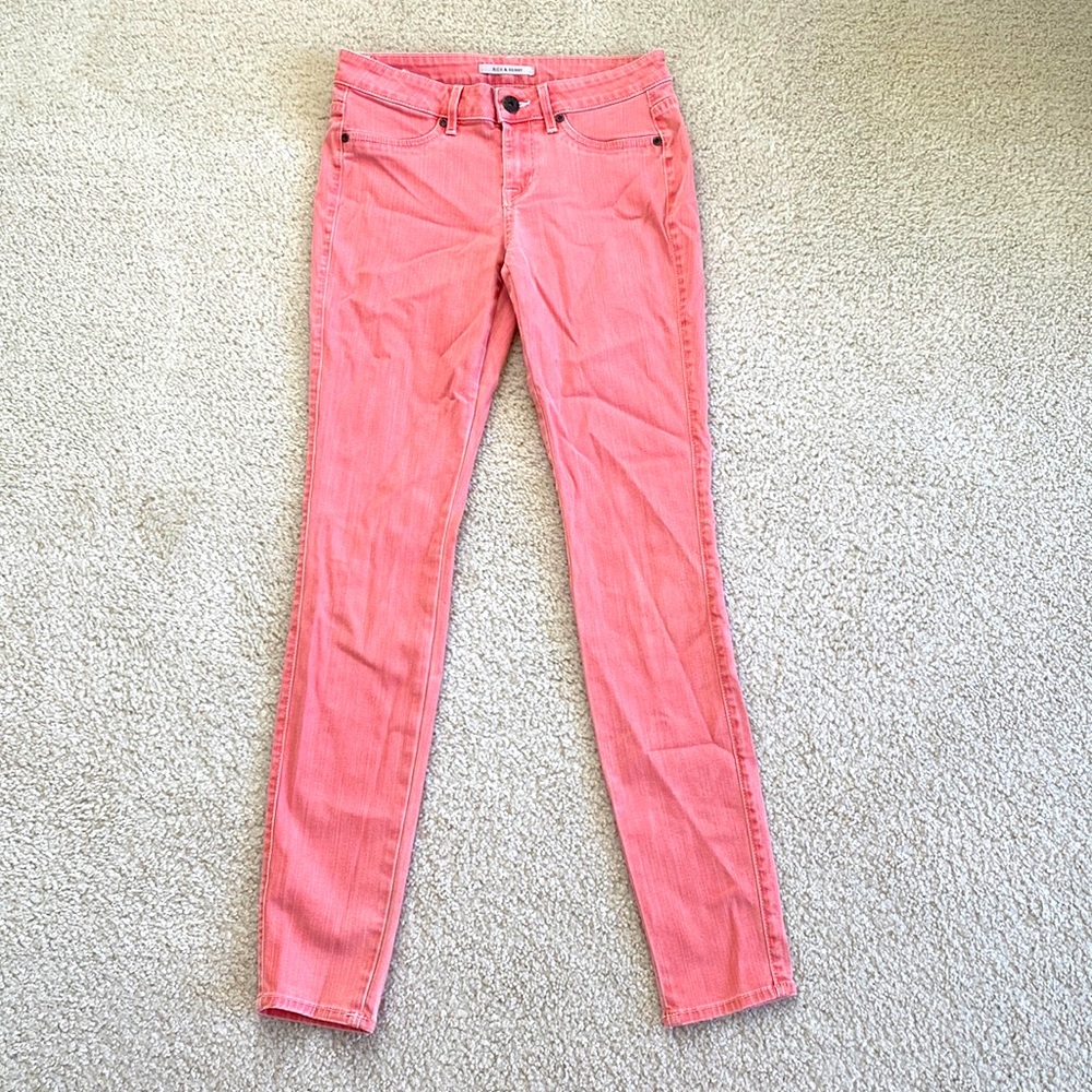 Rich & Skinny Coral Skinny Jeans Size 26